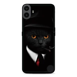Sleek Black Cat Design Phone Case for Oukitel C36 (Style 3)