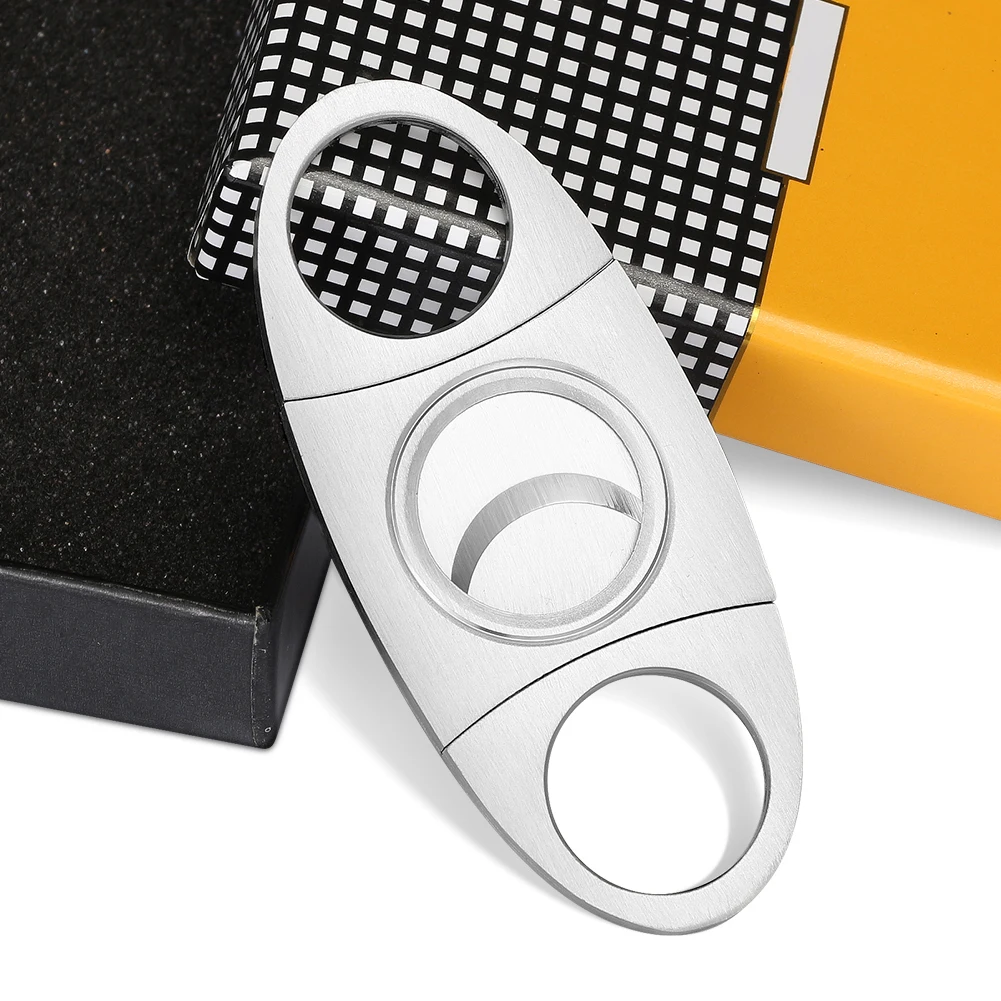Cigar Cutter SHENGMEIYU Cigar Cutter Puro Luxury Charuto Clipper Guillotine With Gift Box Accessories Scissors cigar cutter,cigar tools