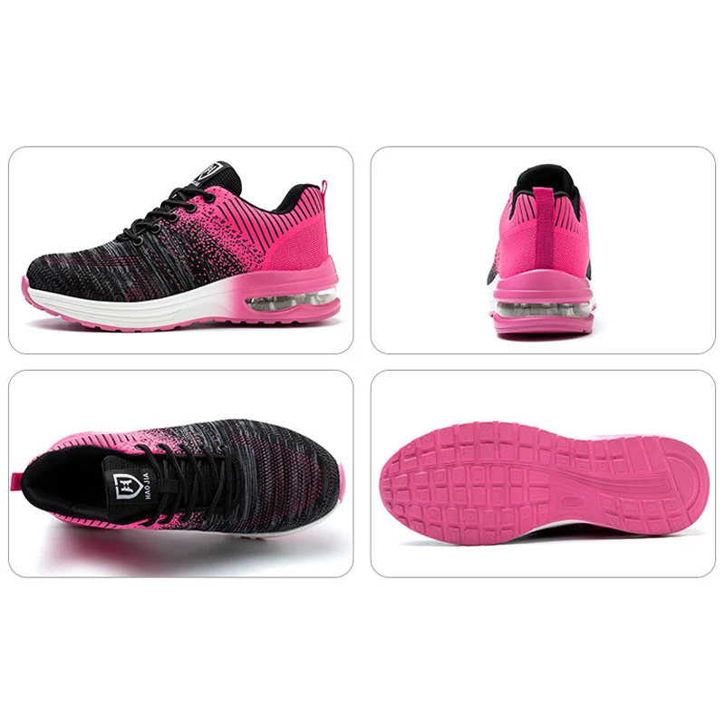 Lightweight Safety Shoes Women Men Air Cushion Work Sneakers Steel Toe Shoes Indestructible Safety Boots Anti-smash Work safety shoes