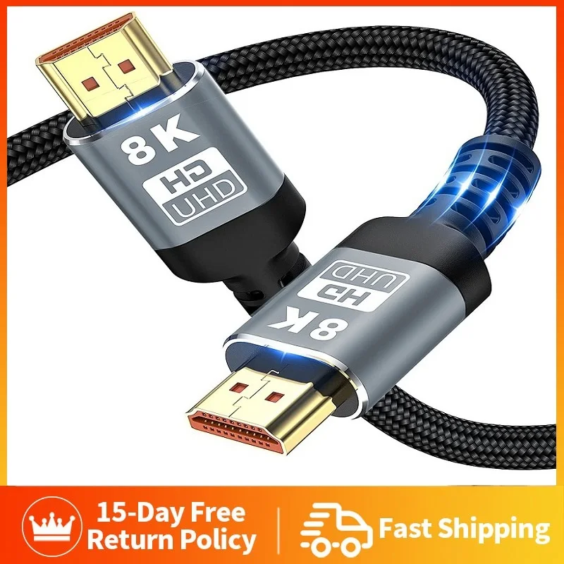 HDMI-Compatible Cable for Xiaomi Mi Box 48Gbps Digital PS5 PS4 8K 2.1 4K 2.0 Splitter 8K/60Hz Cables 2/3/5M |