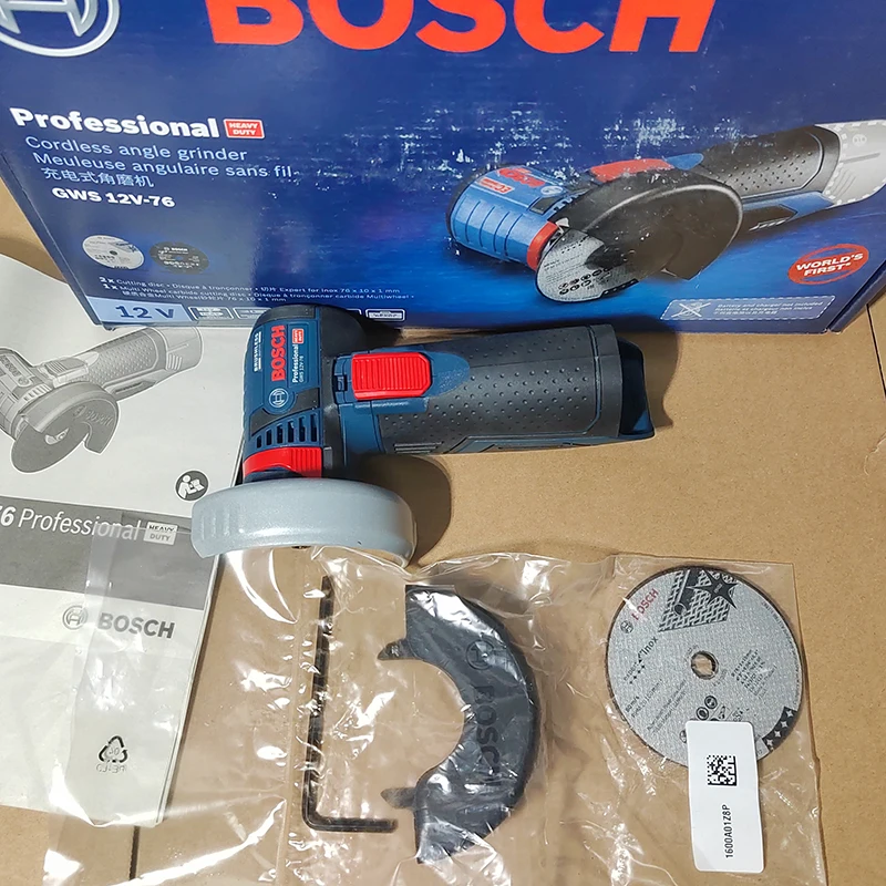 Bosch Professional GWS 12V-76 Cordless Angle Grinder 12V Brushless Electric  Angle Grinders Metal Wood Plastic Pipe Tile Cutting