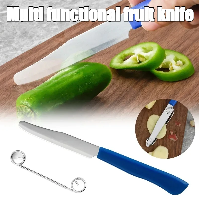 Stainless Steel Fruit Knife Peeler with Rustproof Handle