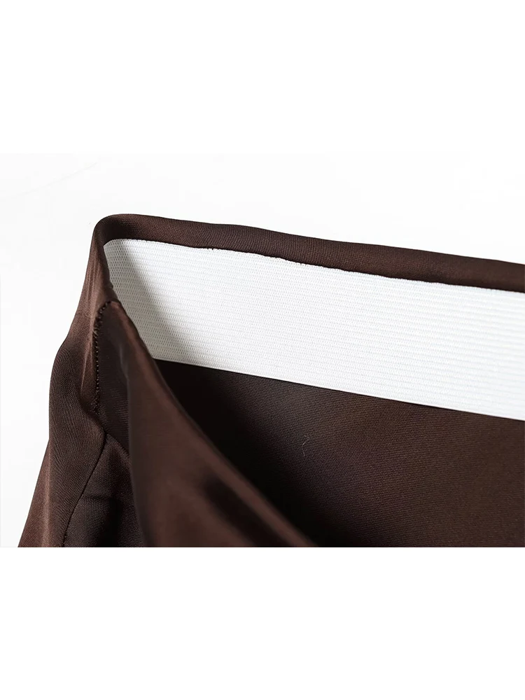 Women Sexy Lace Asymmetrical Skirts Chic Satin High Waist Street Short Skirt Summer Casual Solid Irregular Skirt Female Clothing