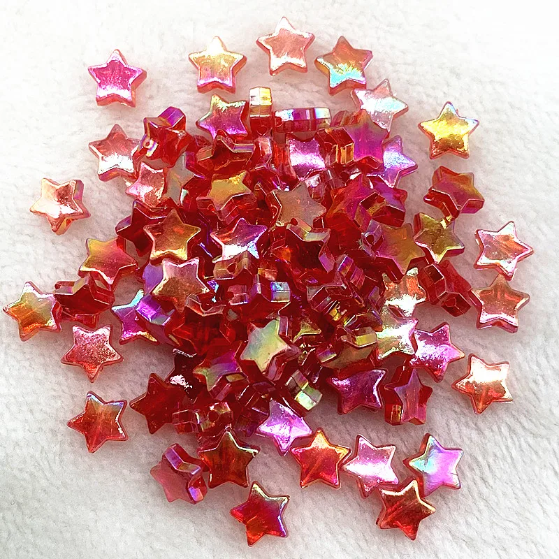 11mm Transparent Five-pointed Star Acrylic Beads Loose Spacer Beads Jewelry Making DIY Bracelet Accessories 50pcs acrylic spacer beads acrylic beads spacer beads loose beads beads for jewelry making