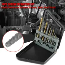 

10 Pcs/set Metal Left-hand Cobalt Steel Drill Bit + Screw Extractor Set With Metal Box Collection Tool Damaged Bolts Remover