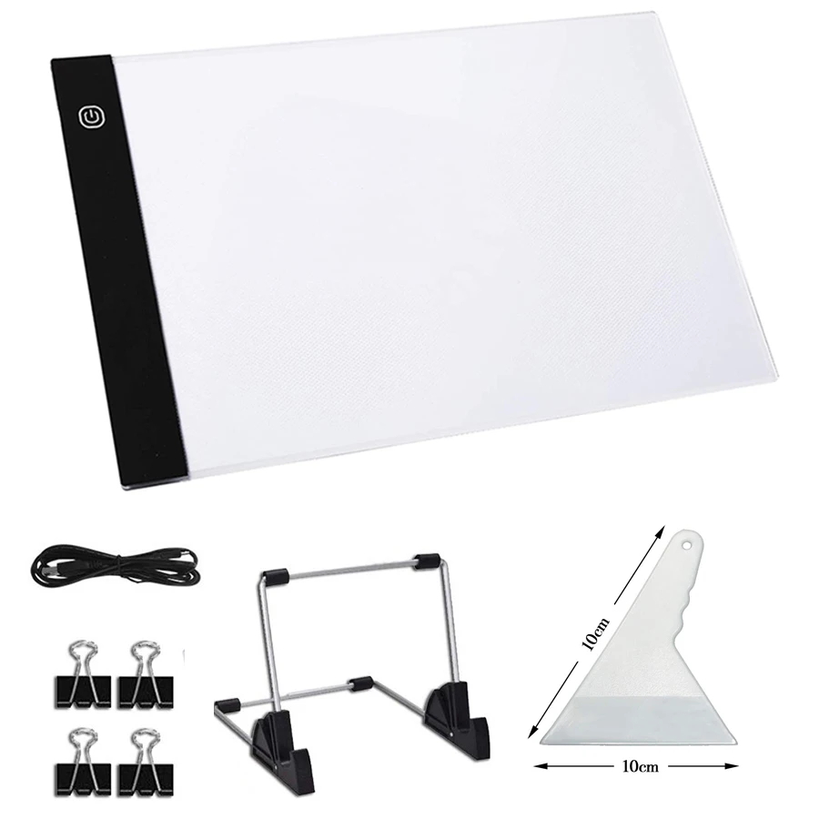 A3 / A4 / A5 Three Level Dimmable Led Light Pad Drawing Board Pad Tablet For Diamond Painting Embroidery Tools Accessories Box Set Diamond Painting Accessories Diamond Painting Tool Set
