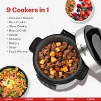 Carori 9-in-1 Electric Pressure Cooker 6 Qt,Programmable Multi-Function Cooker with Safer Vent,Olla de Presion,Rice Cooker,1000W 2