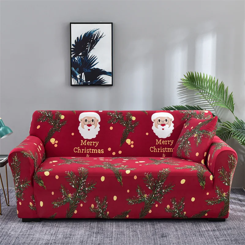 ChristmasElasticSofaCoversforLivingRoomFloralPrintedCouch
