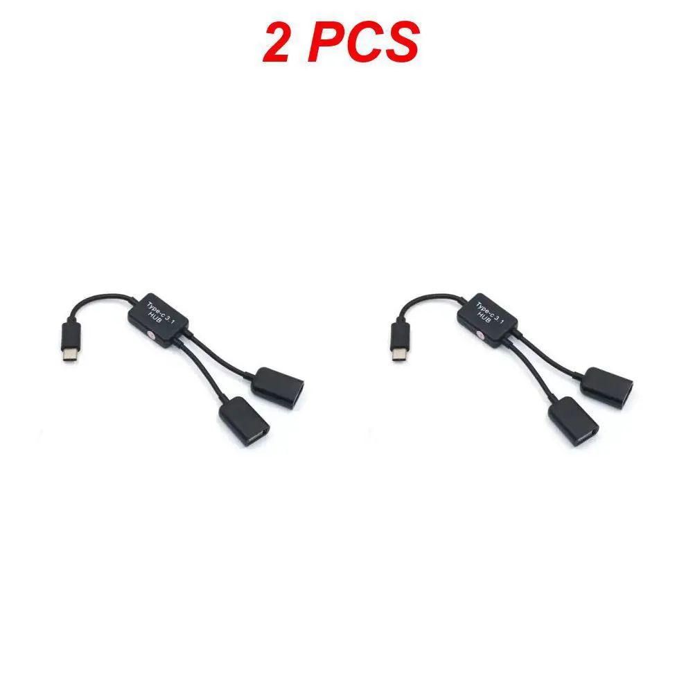 USB 2.0 UN Maschio A 2 Doppia Femmina Sdoppiatore Hub Power OTG