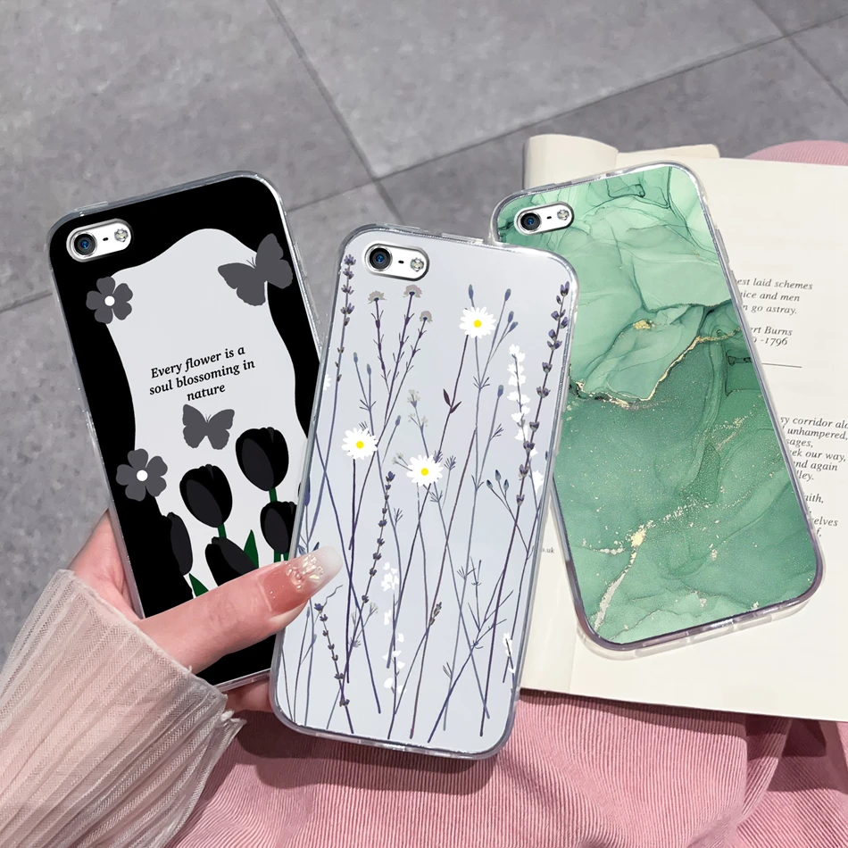 Elegant Ink Painting Soft Clear Silicone Phone Case - Premium Back Cover