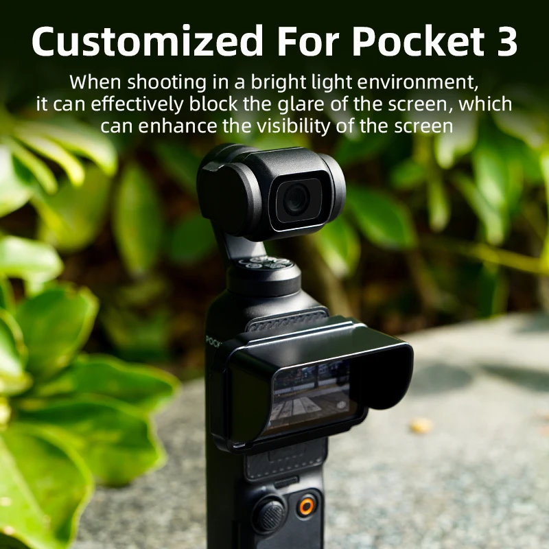 Description Picture 3 of itemBRDRC Sun Hood for DJI Osmo Pocket 3 Camera Light Weight Screen Sunshade Hood Cover Handheld Gimbal Camera Accessories