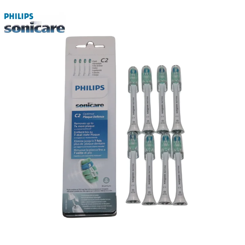 Philips Sonicare Original C2 Optimal Plaque Defence (Formerly ProResults Plaque Control) - 8Pack in White (Model HX9024/10)