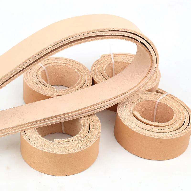 5mm 두께의 최상층 식물성 무두질 소가죽 벨트, 수제 DIY 딱딱한 소가죽 스트립, 물소 원색, 전체