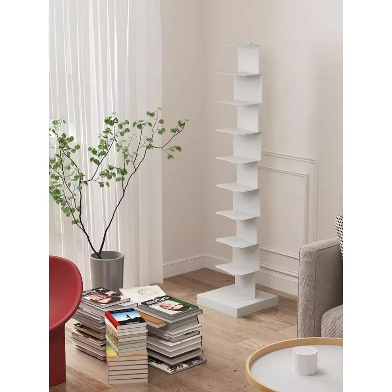 

Nordic invisible bookshel multi-level children's corner storage rack, creative living room, iron small bookshelf