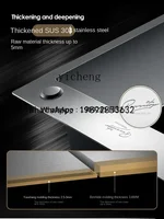 อ่างล้างผักสแตนเลส LYY อ่างล้างจานเดี่ยวขนาดใหญ่ อ่างล้างจานครัวแบบหนา 3