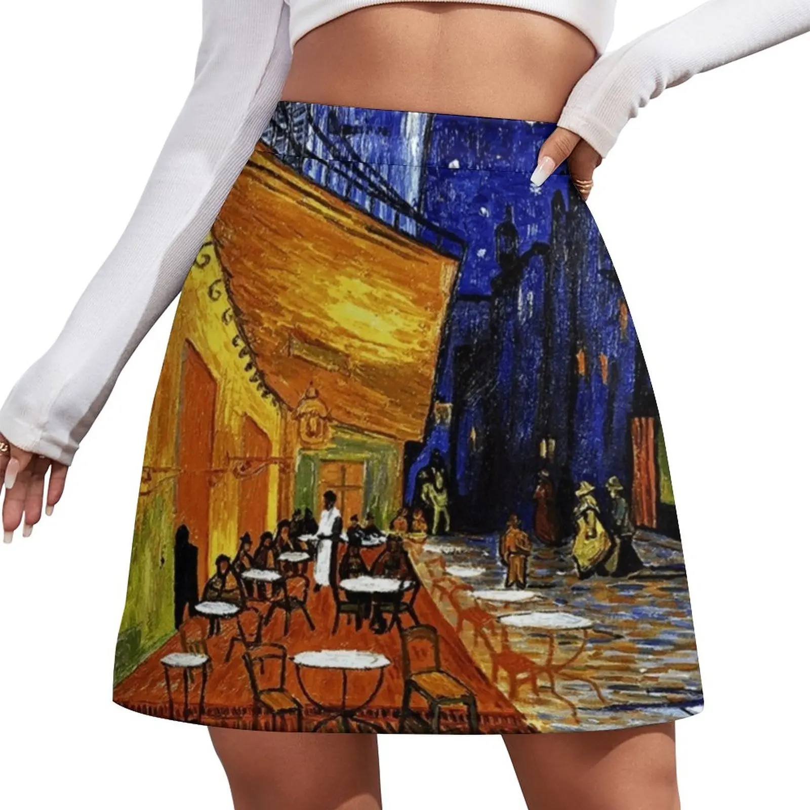 

The cafe terrace ,at night - Vincent van Gogh Mini Skirt outfit korean style Female clothing korean skirt