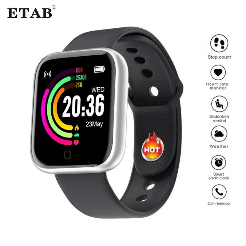 2021 Hot Selling Smart Watch Men Women Digital Watches Bluetooth Sport FitnessTracker Pedometer Y68 Smartwatch for Android Ios