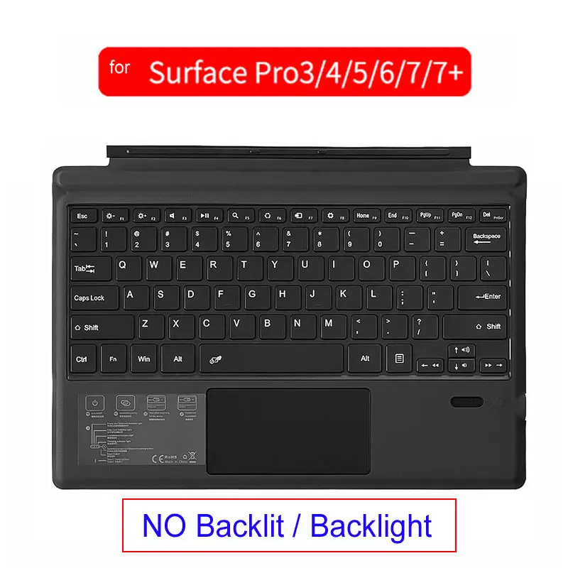 Backlit Wireless Keyboard for Microsoft Surface Pro 7 6 5 4 3 7+ teclados sem fio inalambrico Bluetooth Touchpad Keyboard Tablet computer keyboard for android mobile Keyboards