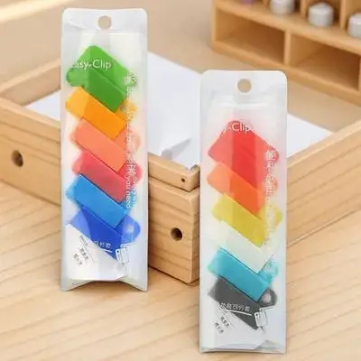 12Pcs 플라스틱 클램프 모음 문서용 부드러운 가장자리 분류 클램프 파일 노트 청구서 보안 홀드 사무실 학교 액세서리