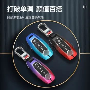 Custodia per portachiavi a distanza per auto in lega colorata di moda Gel di silice per Nissan Qashqai Altima 2022 - Custodia per portachiavi a distanza per auto in lega colorata di moda Gel di silice