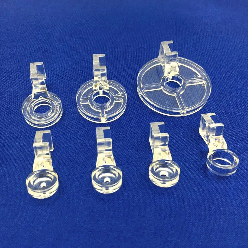 

7PCS Free Motion Echo Presser Foot 1/2" 3/4" 3/8" Ruler Foot 1/4" Quilting Low Shank Foot 1.5,2,3mm Fits Domestic Sewing Machine