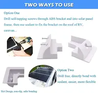 Panneau solaire en plastique ABS, support d'installation d'angle sans perçage, 7 ensembles, véhicule de camping à dessus plat marin RV 3