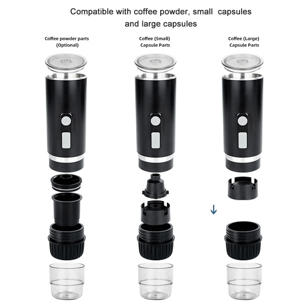 Portable Full-Automatic Espresso Coffee Maker Wireless Mini Electric Coffee Machine for Capsule Coffee Powder 3