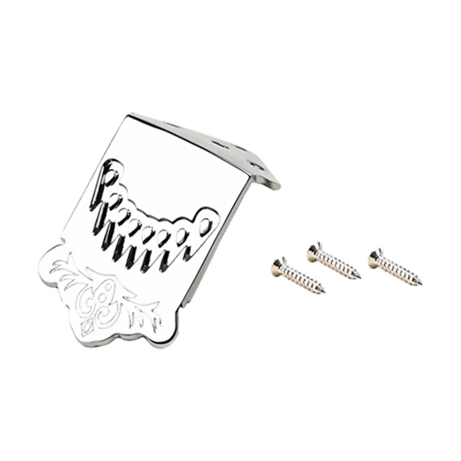 Mandolin Tailpiece with Screws Chrome Plated Guitar Tailpiece Mandolin Replacement Parts Musical Instrument Accessories