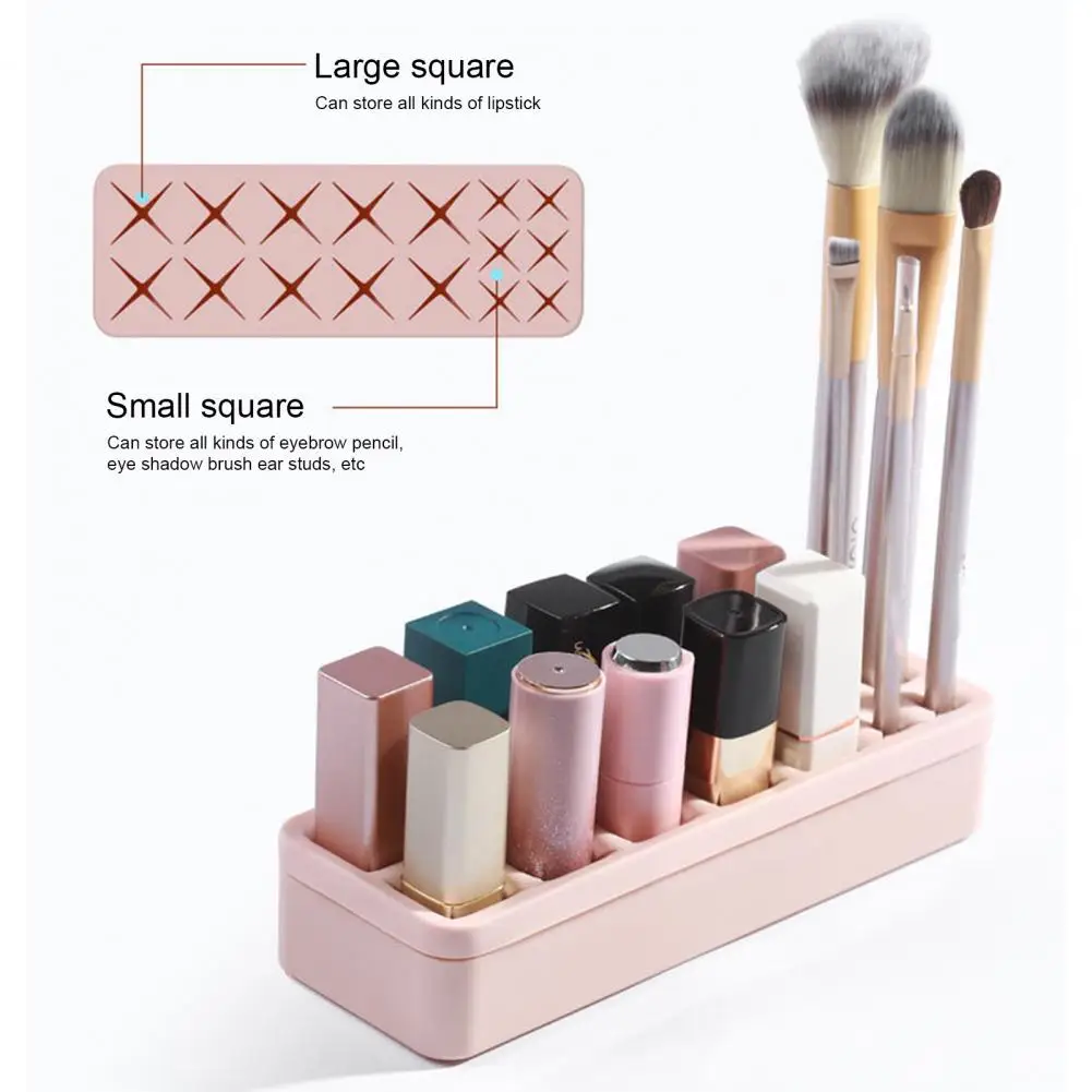 Silicone Makeup Brush Holder Wall-mounted Soft Durable Reusable