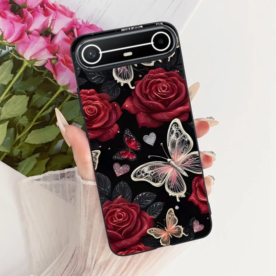 New Fashion Flower Bowknot Soft Silicone Protective Bumper Case - Slim Design