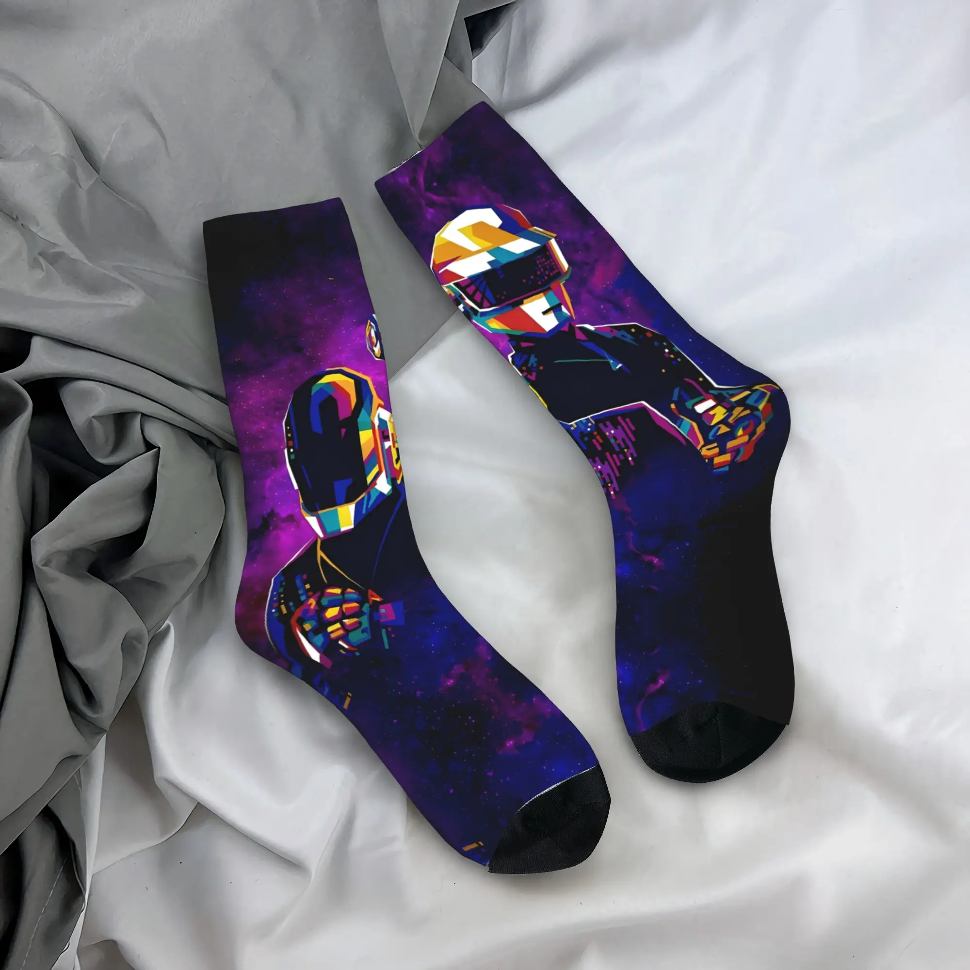 Daft Punk Rock Band Autumn Skateboard Non-Slip Soft Socks