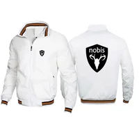 Spring Autumn Nobis Jacket Men Casual Windbreaker Jacket Coat Men High Quality Outwear Zipper Stand Collar Military Jacket Mens 1