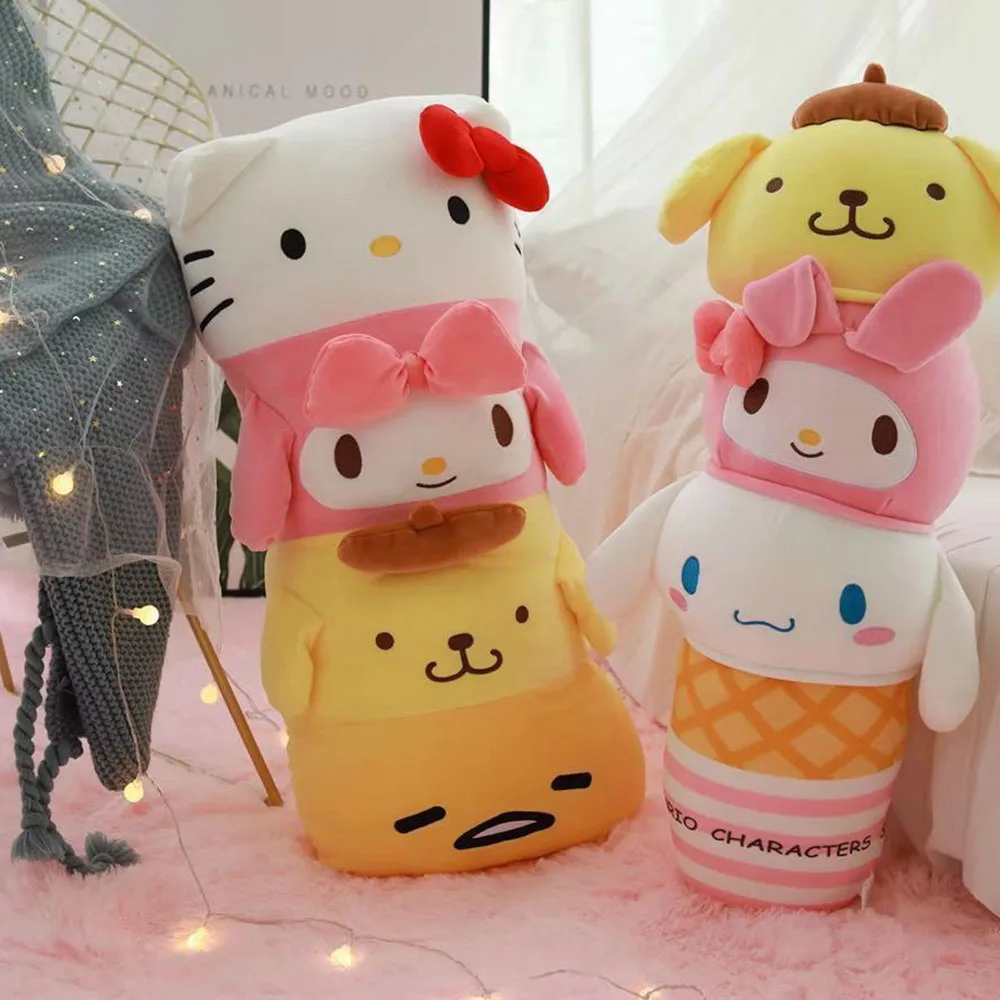 

Креативная аниме-кукла Sanrio, Подарочная подушка в виде милого мороженого в стиле корикорикорил, моя мелодия, куроми, мультяшная кукла для девочек, подарок на день рождения