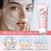 SADOER Himalayan Pink Salt Facial Cleanser Deep Cleansing Moisturizing Face Wash Foam Cleanser Face Cleansing Skin Care 5