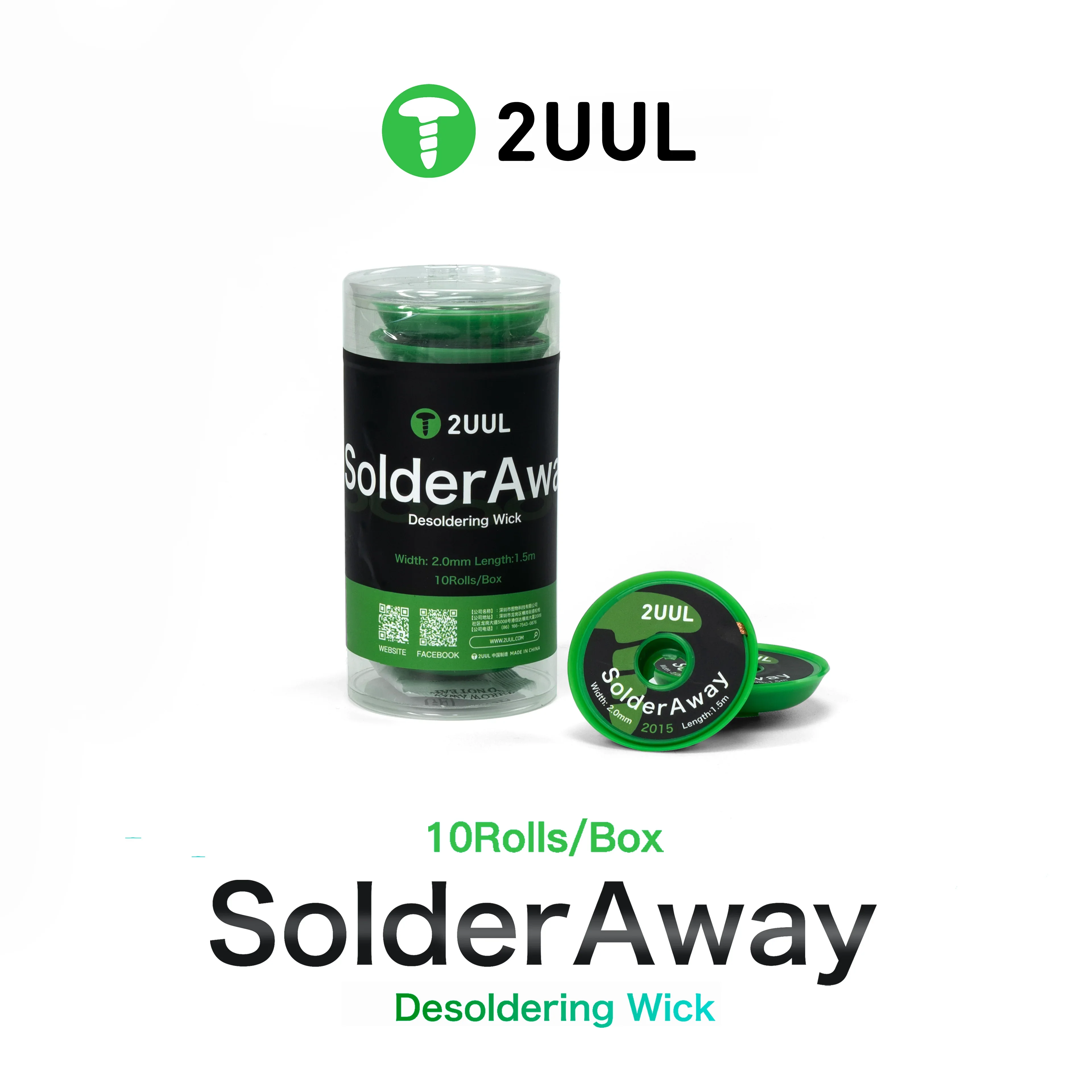 2UUL DW11 10Rolls/Box Desoldering Braid for Mobile Phone Maintenance Motherboard BGA Repair Solder Removal