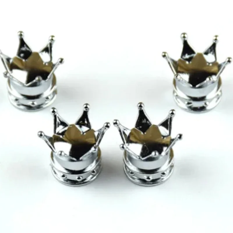Car Universal Crown Valve Caps Dustproof Waterproof Wheel Valve Cover Air Car Motorcycle Tyre Rim Cap Trim Cap 4PCS tire valve cap