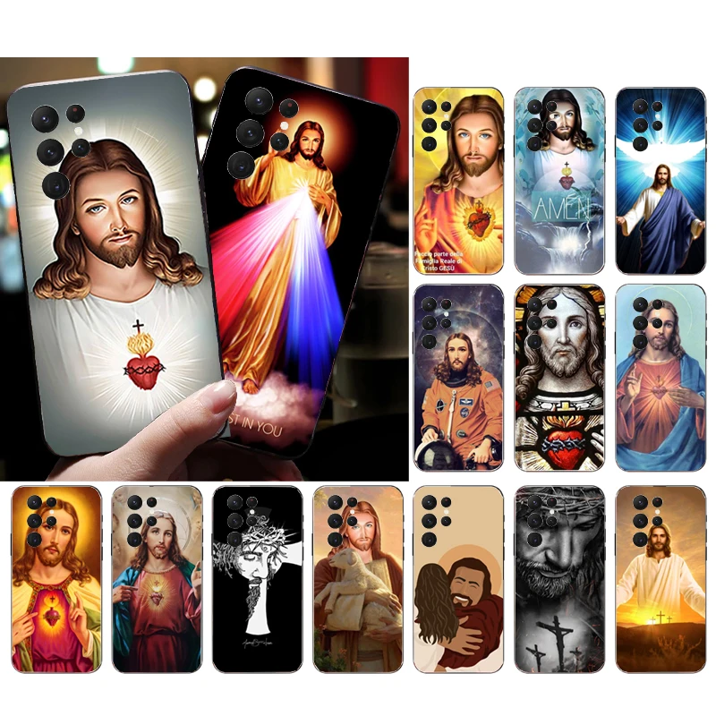 

Phone Case for Samsung Galaxy S24 S23 S22 S21 S20 Ultra S20 S22 S21 S10E S20 FE S24 Plus Jesus Amen Christ God Case