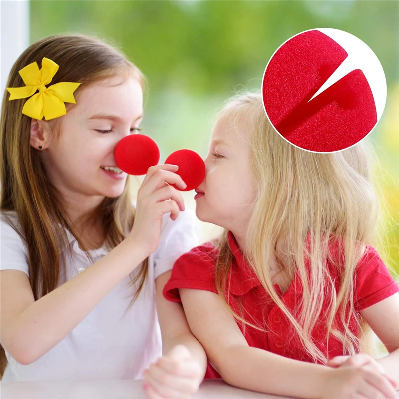 100/1Pcs Red Balls Foam Clown Noses Sponge Cosplay Costume Clown Noses For DIY Home Halloween Christmas Party Decors Supplies