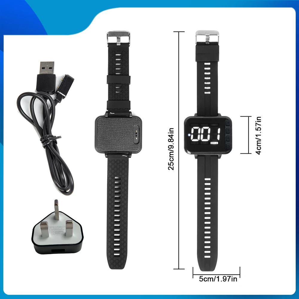 Description Picture 6 of itemWireless Calling System Restaurant Waiter Pager 1 Vibration Watch Clock 5 Waterproof Bell Button Hookah