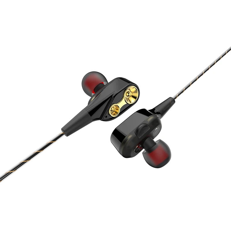 

Dual Drive 3.5mm Jack Wired In-Ear Earphone Stereo In Ear Earphones With Microphone Earbuds for PC Mobile Phone