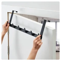 Hooks Over The Door 5 Hooks Multifunctional Home Bathroom Organizer Rack Clothes Coat Hat Towel Hanger Bathroom Kitchen Supplies 3