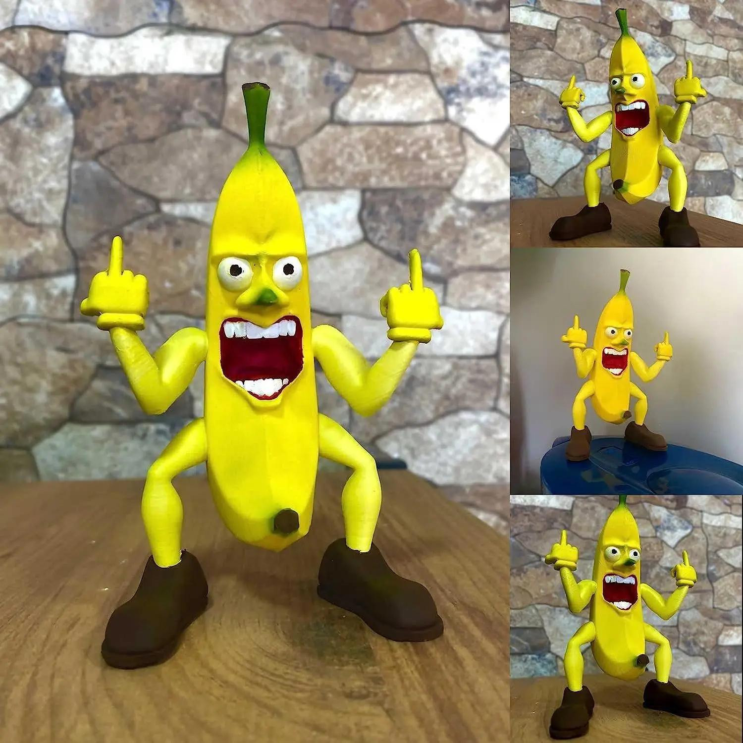 

Cute Banana Man Statue Model Kawaii Garden Outdoor Decor Statue Room Office Desk Decor Accessories Furnishing Articles Xmas Gift