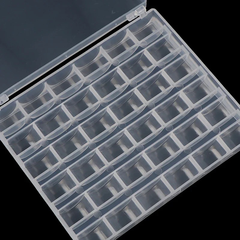 36 Spools Empty Bobbins Storage Box Sewing Accessories Tools Plastic Sewing Machine Bobbin Case Knitting Needle Organizer 1pc sewing storage box