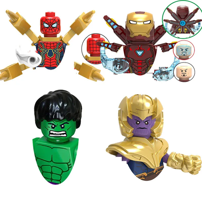 Super Heroes Hulk Thanos With Infinity Gauntlet Model Figure Blocks Building Bricks Toys For Children |