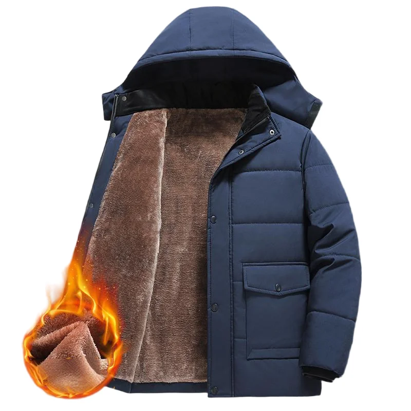 الشتاء رجل الصوف يندبروف سترة خارجية الرجال عادية...