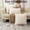 Black 40x40CM Super Soft Cozy Decorative Throw Pillow Covers Fuzzy Plush Faux Fur Luxury Cushion Cover Pillowcase for Sofa Couch 6