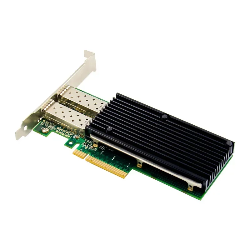 2포트 PCIe Gen3.0 x8 25기가비트 네트워크 카드 듀얼 포트 이더넷 서버 어댑터 10G SFP+ 광섬유 칩셋 Intel XXV710