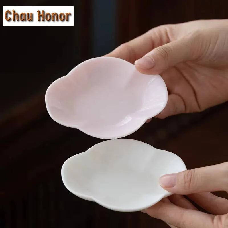 Boutique Jade Mud Powder Kneading Flower Coasters Creative Hot Pad for Coffee Cups Saucer Anti-scald Placemats Cup Holder Teaset