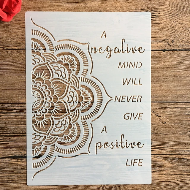 A4 29 * 21cm  DIY Stencils Wall Painting Scrapbook Coloring Embossing Album Decorative Paper Card Template,wall. mandala skull 712