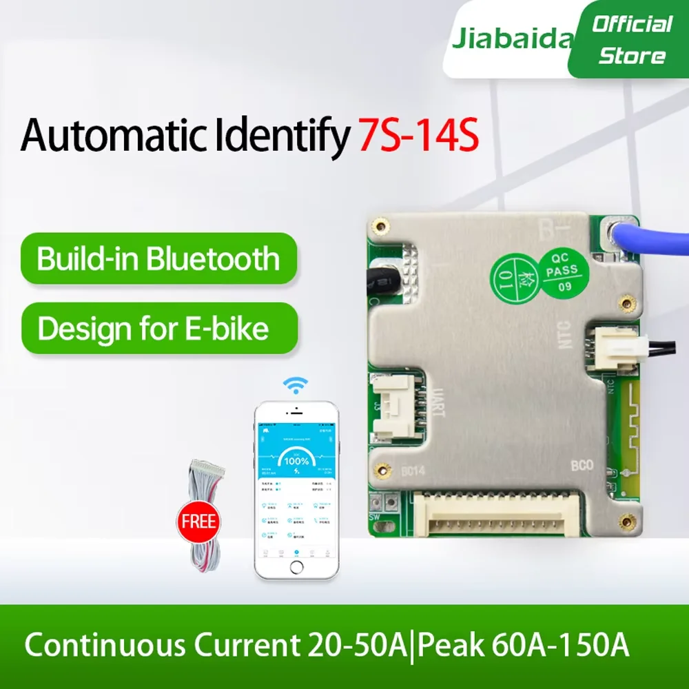 Advanced Smart Battery Management System - Automized Identification for Lithium Batteries, 20A/30A, LFP/NMC